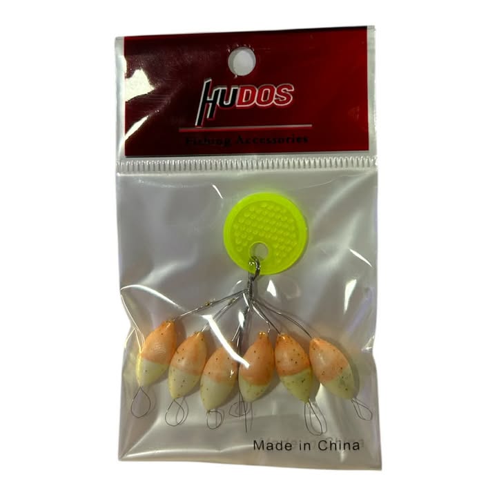 Perle Flottante Phoshpho Pailleté SAUMON / BLANC Couleur