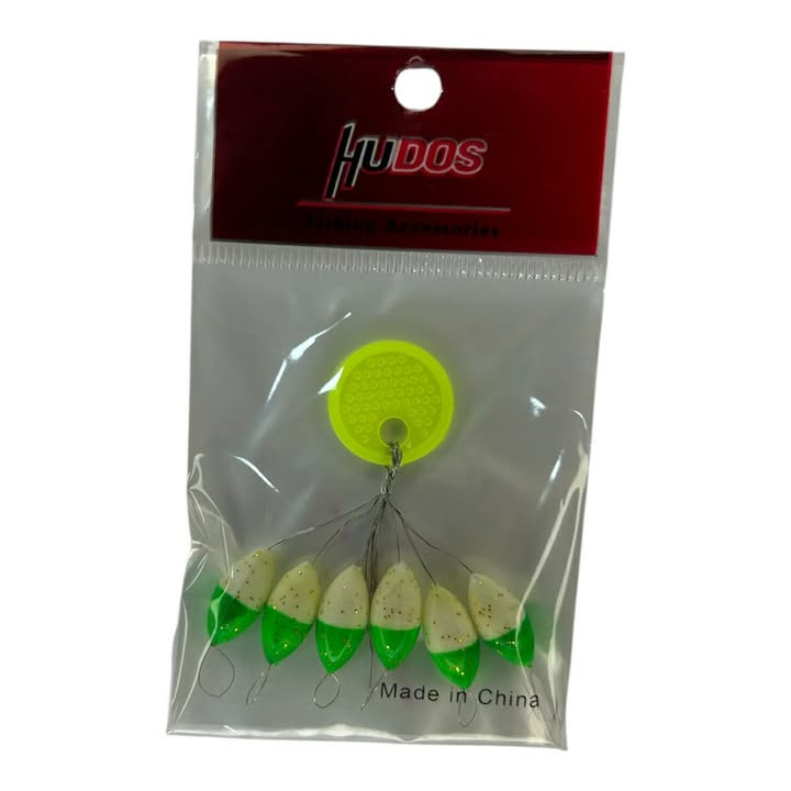 Perle Flottante Phoshpho Pailleté Vert / Blanc PHospho Couleur