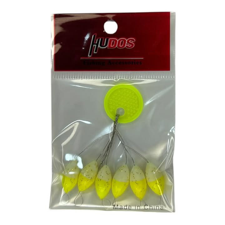 Perle Flottante Phoshpho Pailleté JAUNE & BLANC Couleur